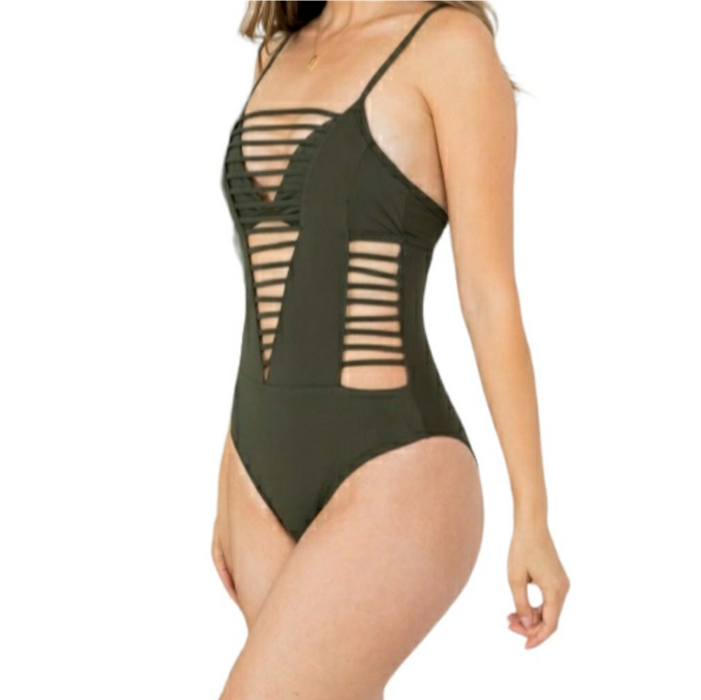 59.) Strap Up Swimsuit